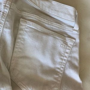 Rag and Bone distressed white denims